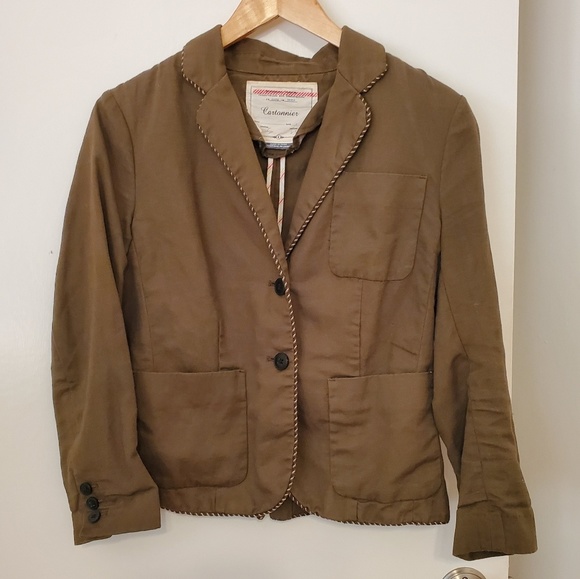 Anthropologie Cartonnier Olive Blazer